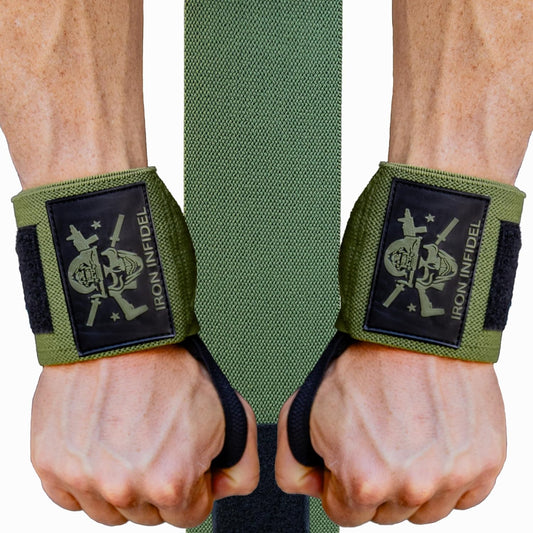 PATRIOT WRIST WRAPS™ – 18" Heavy Duty Support for Working Out, Gym Accessories