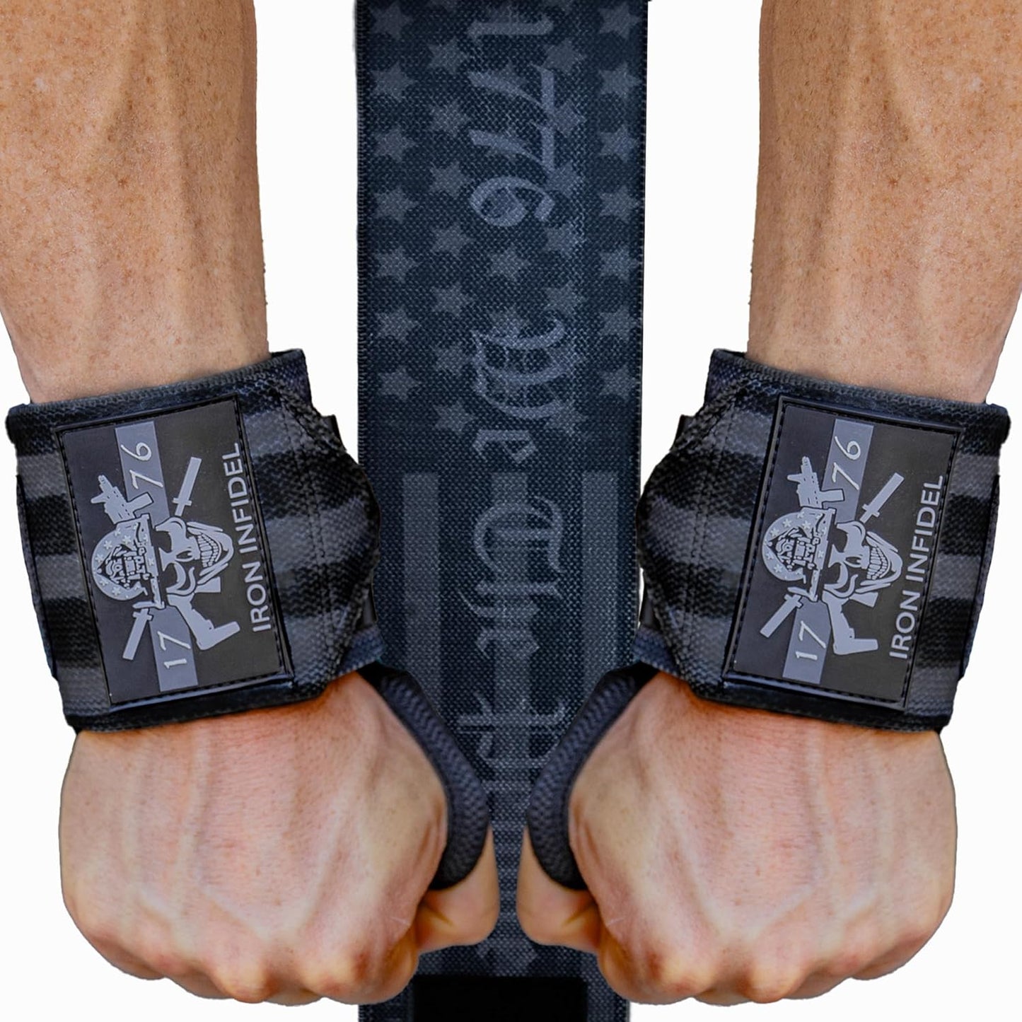 PATRIOT WRIST WRAPS™ – 18" Heavy Duty Support for Working Out, Gym Accessories