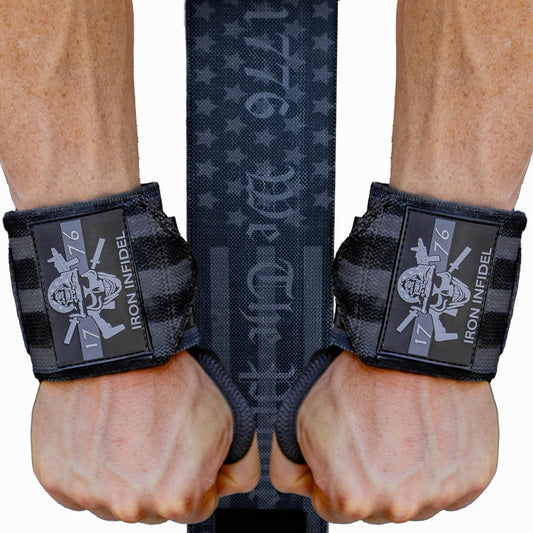 PATRIOT WRIST WRAPS™ – 18" Heavy Duty Support for Working Out, Gym Accessories